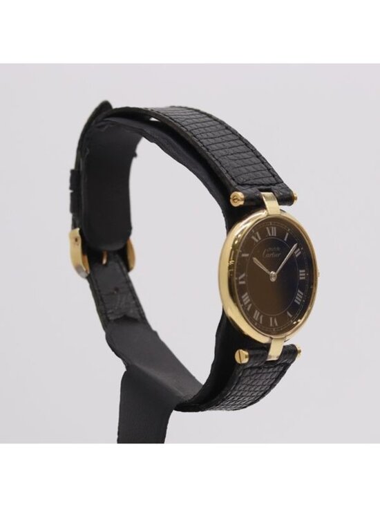 Cartier Must Vandom Vermeil 17 Quartz Black Dial Watch Nam main image 4